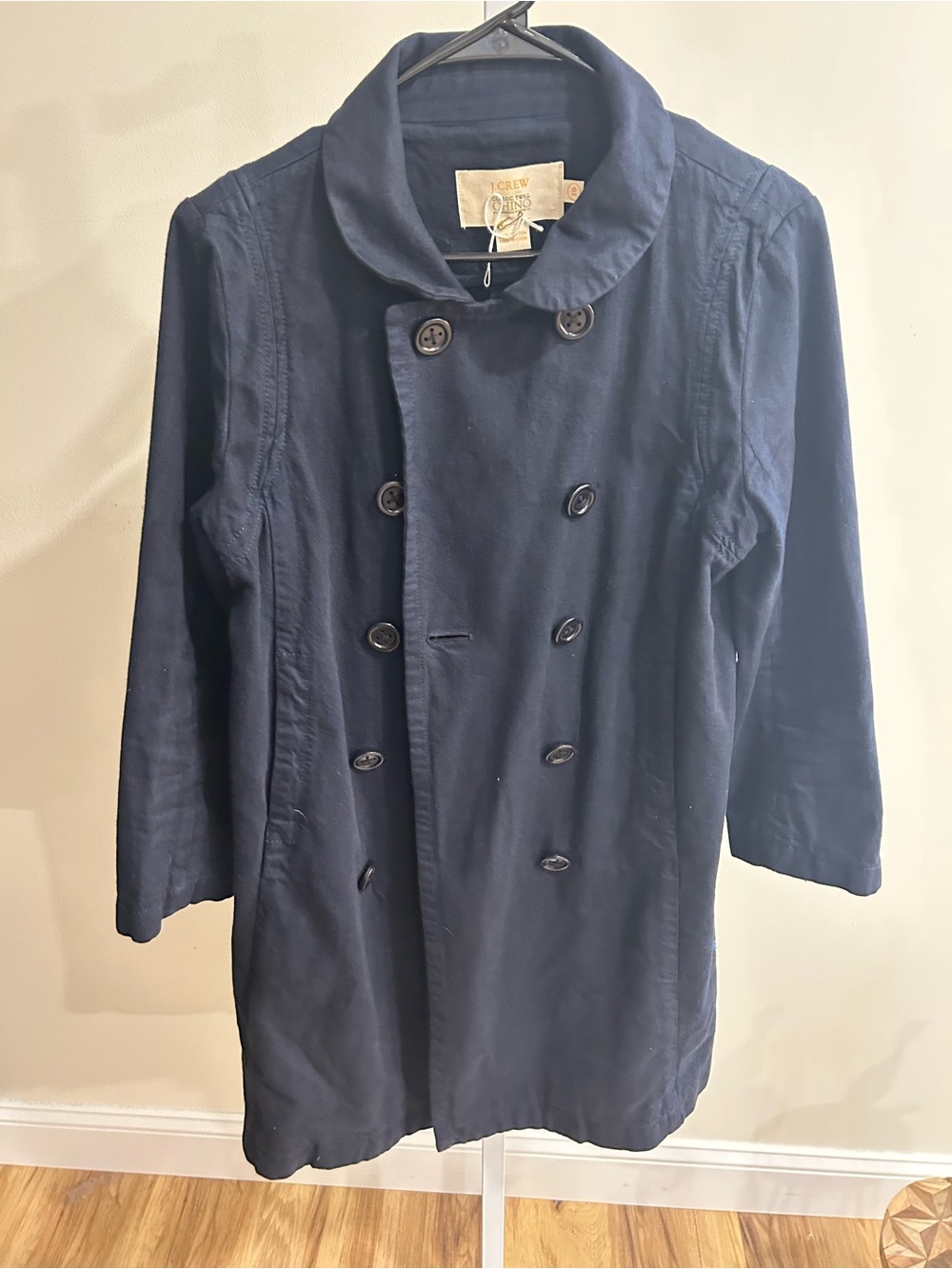 J. Crew Navy Twill Trench Coat